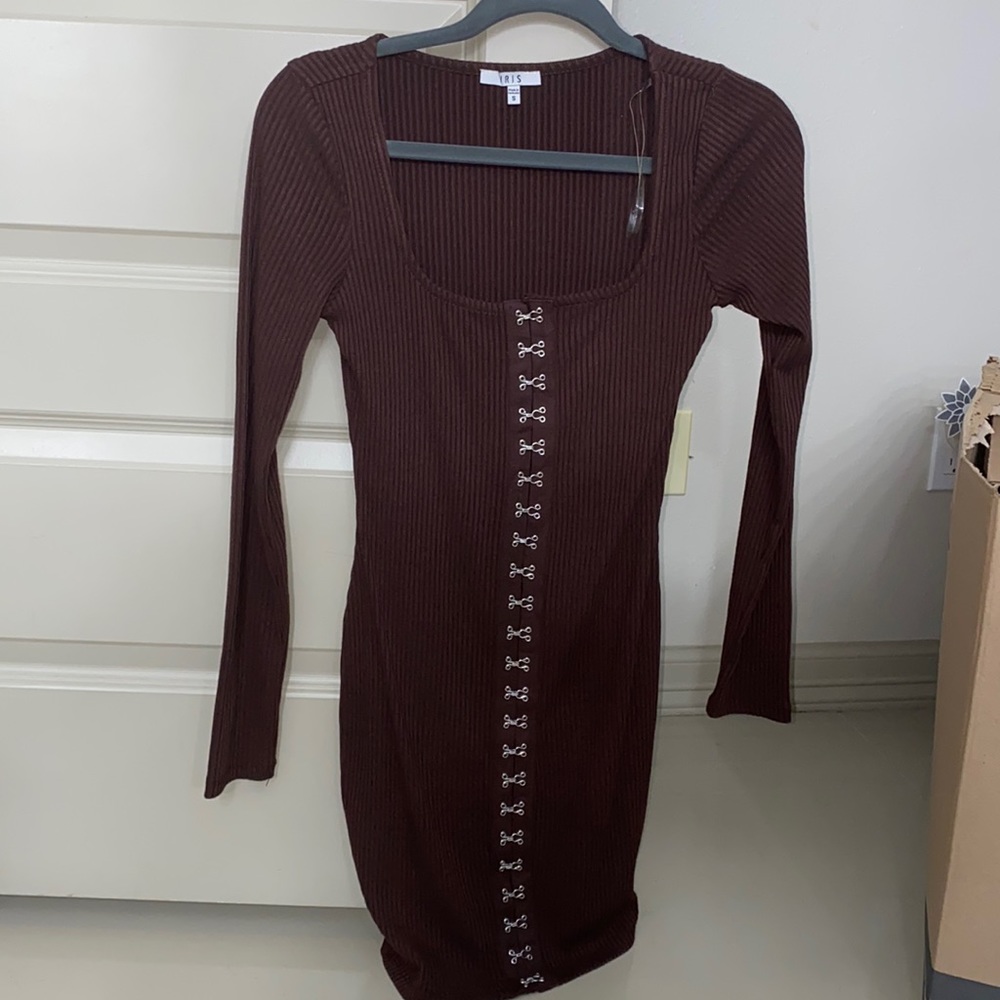 New brown bodycon dress